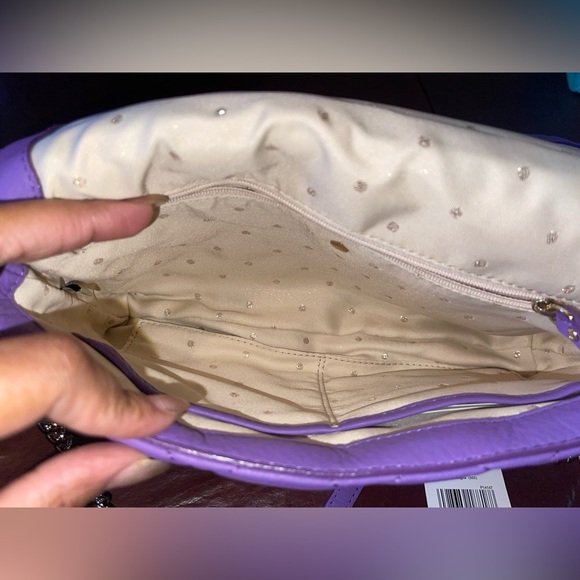 Kate Spade Purple Quilted Pale Gold Coast Meadow Shoulder Bag NWT full inclusion - Picture 14 of 15